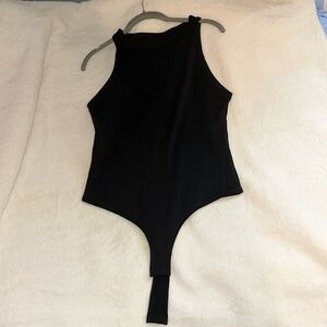 Black High Neck Sleeveless Bodysuit